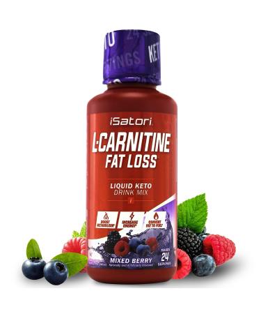 iSatori L-Carnitine 1500 Liquid L-Carnitine with Acetyl L-Carnitine Mixed Berry Flavor (24 Servings) & Malibu Beach Flavor (24 Servings)