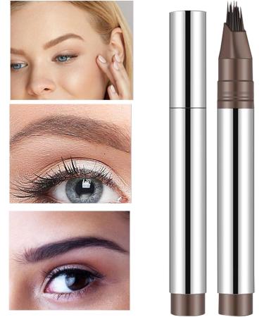  BommFu Liquid Eyebrow Pen Multi-Tipped Liquid Eyebrow Pencil | Anti-Slip Pen Natural Hair Effect Long-Lasting Sweat-Resistant - Buy Online on GoSupps.com