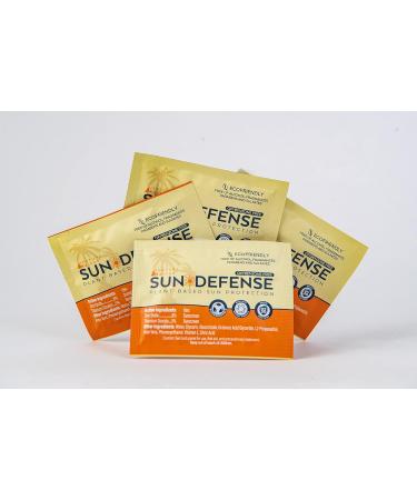 Sun Defense Zinc Mineral Sunscreen Wipes - Travel Size SPF30 Packets for Outdoor Adventures (15 count) - Buy Online on GoSupps.com