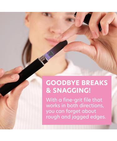 Premium Czech Glass Nail Files with Case - High-Quality Manicure Tools in Black & Blue - Bona Fide Beauty - Buy Online on GoSupps.com