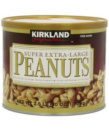 Kirkland Signature Super XL VA Peanuts, 40 Ounce, Light Brown 2.5 Pound (Pack of 1)