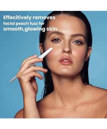 SLIMEE Dermaplaning Tool with 15 Blade Refills - Face & Eyebrow Razor Kit for Women - Exfoliating Microblades for Peach Fuzz & Facial Hair Removal - Buy Online on GoSupps.com