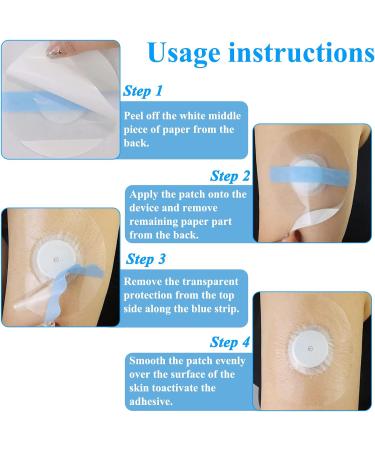100 Pieces Freestyle Libre Waterproof Skin-Friendly Adhesive Plaster | Transparent Round Adhesive for Libre 1 2 & 3 Sensors - Buy Online on GoSupps.com