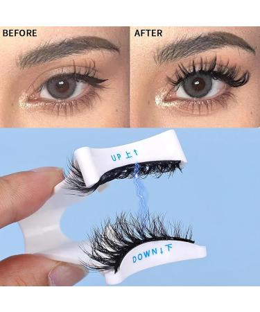 Reusable Magnetic Eyelashes | Cat Eye Lashes | Natural Look No Glue 3D False Eyelashes Kit With Applicator Reusable & Waterproof | Magnetic Lashes Velvet Black style C - Buy Online on GoSupps.com