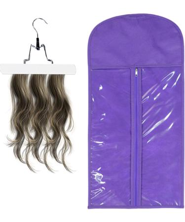TROONZ Wig Bag with Hanger Hair Extension Storage Hairpieces Storage Holder Hair Extension Storage Bag with Hanger Wig Bag for Travel Women Hair - Buy Online on GoSupps.com