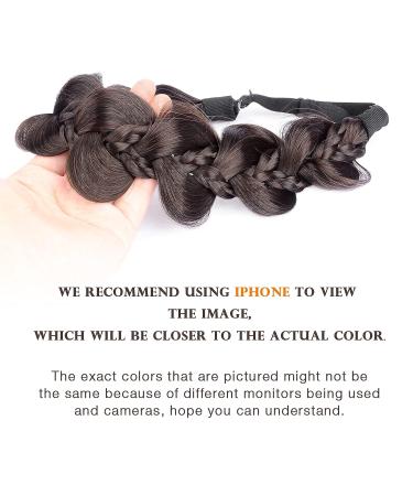 DIGUAN Braided Headband Hairpiece in Brunette Brown - Stylish Beauty Accessory for Women and Girls - Buy Online on GoSupps.com