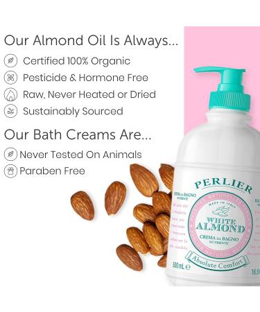 Perlier White Almond Shower & Bath Cream - Nourishing Almond Oil Luxury Bath Cream (16.9 oz) - Buy Online on GoSupps.com