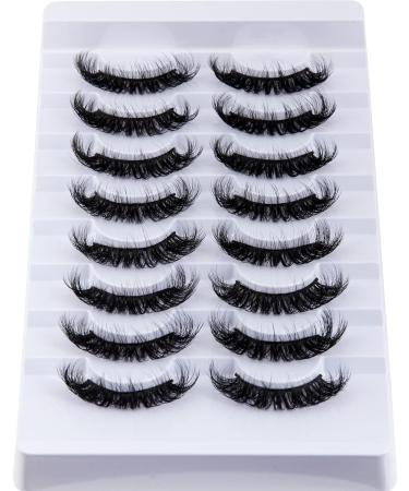 Leipple 8 Pairs Reusable 8D Mink Lashes - Waterproof Thick Fluffy Fake Eyelashes - Faux Mink Eyelashes - QZ-28 - Buy Online on GoSupps.com