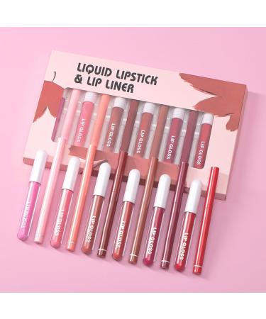  G n rique Lip Pencil and Lipstick Combo | Plumping Lip Set | Non-Stick Lip Makeup Set Waterproof Lip Pen Set 6 Lip Pencils + 6 Lipsticks - Buy Online on GoSupps.com