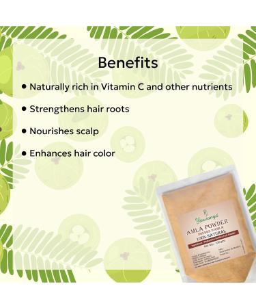 Yauvanya Pure Amla (Indian Gooseberry) Powder for Hair 3X100 gms - Buy Online on GoSupps.com