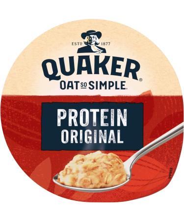 Quaker Oat Protein Original Porridge Pots 6 x 49g - High-Protein Breakfast Instant Oats - Buy Online on GoSupps.com