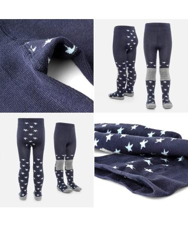 LaLoona Baby Crawling Tights with ABS Anti-Slip Sole and Knees - Stars Blue 74/80 (6-12 Months) - Buy Online on GoSupps.com