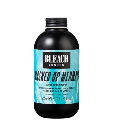 Bleach London Washed Up Mermaid Colour - Bright Turquoise Hair Dye - Vegan & PETA-Approved Semi-Permanent Direct Dye - 150 ml Green - Buy Online on GoSupps.com