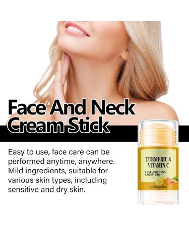 Cr me visage et cou en stick curcuma et vitamine C baume hydratant et claircissant pour raffermir et lifter la peau pour une peau jeune hydratant anti- ge pour les peaux s ches et rel ch es (1pcs) - Buy Online on GoSupps.com