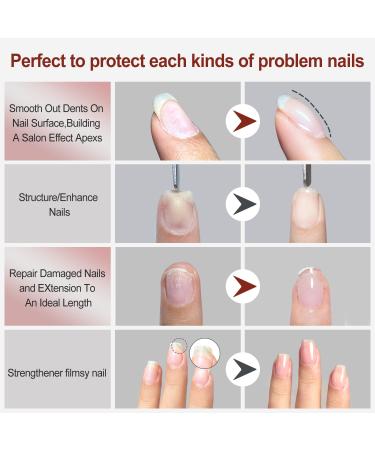 FZANEST 5 in 1 Rubber Base Gel Polish - 30ml Refill for Nail Extension & Repair Clear Base Coat Builder Gel - Buy Online on GoSupps.com