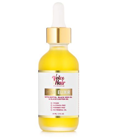 Voice of Hair PureFix Elixir   Hair Growth Oil Serum   Clinically Proven 6-in-1 Hair and Scalp Oil Formulated to Support Longer  Stronger and Moisturized Hair  All Natural   Vegan - Paraben Free   Alcohol Free - Made In ...