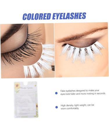 minkissy 3 Pairs White Eyelashes Sparkle Realistic Eyelashes Manga Lashes Cluster Red Contacts for Eyes Cosplay Makeup Eyelashes Faux Eyelashes Faux Lashes Slim Comics - Buy Online on GoSupps.com