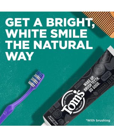 Tom's Of Maine Activated Charcoal Toothpaste 4.7 oz - Peppermint, Fluoride-Free - Buy Online on GoSupps.com