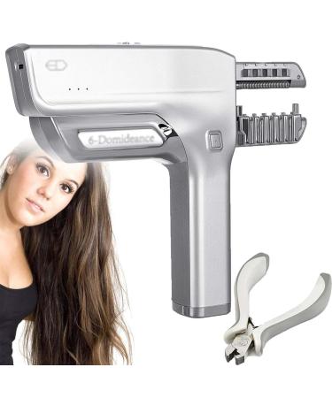 6D Hair Extension Kit The Second Generation Human Hair Traceless Hair Extension Tool Simple Hair Extension Gun Can Create A Full Head In Just 20 Minutes