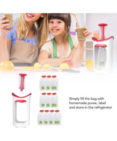 Tumnea Baby Squeeze Station | Fruit Puree Maker with Squeeze Bags - Red - Buy Online on GoSupps.com
