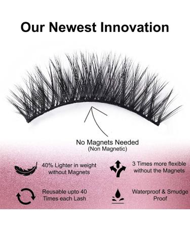 Luxillia Magnetic Eyeliner & Eyelash Kit - 8D Natural Look, Waterproof, 7 Pairs, Free Applicator - Buy Online on GoSupps.com