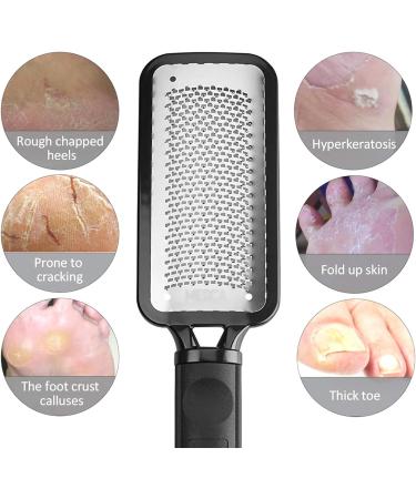 GWAWG Professional Pedicure Foot Stainless Steel Scrubber for Hard Skin 2 in 1 Double Sided Foot Care Tools to Remove Dry and Dead Skin - Buy Online on GoSupps.com