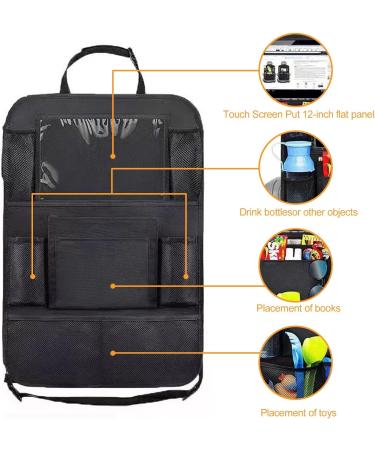Newan 2-Piece Car Backrest Protector & Multi-Pocket Organizer | Oxford Cloth Kick Mat for Kids | Car Seat Organizer for Ultimate Backseat Storage - Buy Online on GoSupps.com