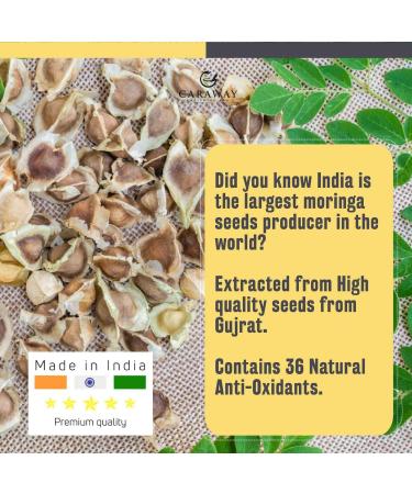 CARAWAY Organic Moringa Oil - Cold Pressed 50ml | Nourish Skin Face & Hair | Pure Indian Moringa Seed Oil - Buy Online on GoSupps.com