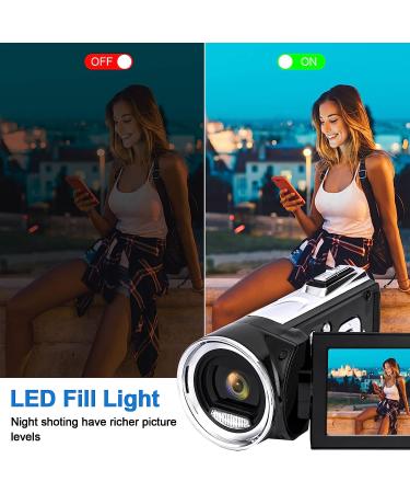 Heegomn Video Camera Camcorder 2.7K 36MP Vlogging Recorder for YouTube TikTok | 2.8'' LCD Screen, 8X Digital Zoom | Ideal for Teens & Beginners - Buy Online on GoSupps.com