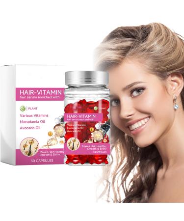 Hair Vitamin Serum Capsule,Hair Vitamin Serum Capsule,Nourishing Serum Capsules,Nutrition for Dry and Damaged Hair,Leave-on Hair Oil Capsules,Vitamins A,C,E and B5