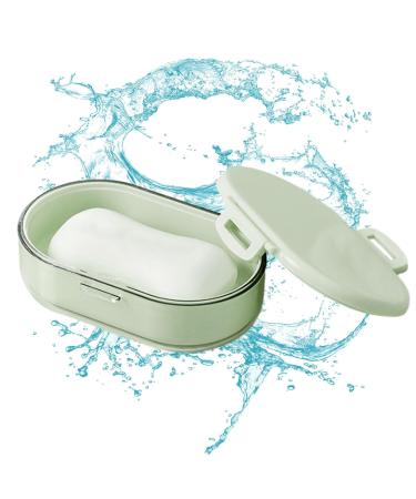 Holdes Travel Shampoo Case Travel Shampoo Holder Portable Shampoo Case Travel Shampoo Holder with Draining Surface Shampoo Bar Holder for Home Travel Green