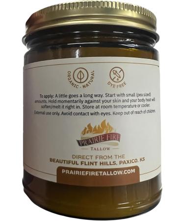 Grass Fed Beef Tallow Balm - 8 oz - Made in USA - Organic Grass Fed and Finished - Moisturizing Skin Care Peppermint - Buy Online on GoSupps.com