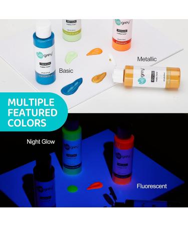 Fabric Paint Set - 40 Colors 2oz Soft Permanent Textile Paint with 6 Brushes & Palette - Washable Art Supplies for Clothes, Canvas, T-shirt, Jeans, Shoes, Bags - DIY Projects (60 ml/2fl oz) - Buy Online on GoSupps.com