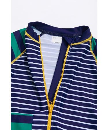 Bonverano Baby Boys Swimsuit UPF 50+ Sun Protection 12-18 Months Stripe 2 - Full-Length Zipper One Piece Swimwear - Buy Online on GoSupps.com