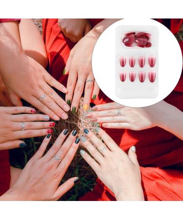 dijiusidy False Nail Fashionable Various Shapes Fingernail Full Coverage Strong Viscosity Adjustable Paster for Manicure Art 27 F741 27 1 count (Pack of 1) - Buy Online on GoSupps.com