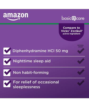 Amazon Basic Care Night Time Sleep-Aid Liquid - Mixed Berry Flavor, 12 Fl Oz - Relieves Occasional Sleeplessness, Promotes Better Sleep - 1 Pack - Buy Online on GoSupps.com