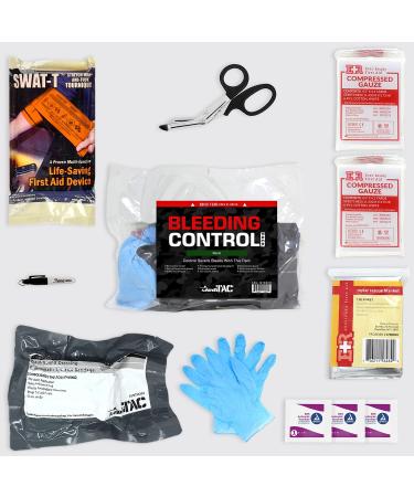MediTac Basic Bleeding Control Pack with SWAT-T Tourniquet, Emergency Bandage, and Gauze Dressing - Buy Online on GoSupps.com