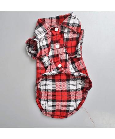 Yowablo Plaid Pet Shirt - Red Large for Stylish Dogs | International Shipping Available - Buy Online on GoSupps.com