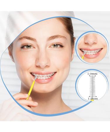 Honeydak Orthodontic V-Shaped Toothbrush with 40 Interdental Brushes - Yellow Small (46 Piece Set) - Buy Online on GoSupps.com