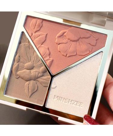 jojomis 3Colors Highlighter Contour Palett Face Contouring Kit Nose Shadow Highlighting Powder - Red - Buy Online on GoSupps.com