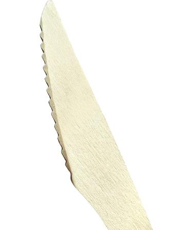 KingSeal FSC Certified Biodegradable Wood Cutlery Knives - 6.5 Inch Length, 100 pcs - Buy Online on GoSupps.com
