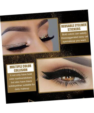 Angoily 28 Pairs Glitter Eyeliner Fake Eyelashes Fake Lashes Decor Water Proof Tape Eyelash Tapes Tool Flash 1 count (Pack of 1) As Shown 1 - Buy Online on GoSupps.com