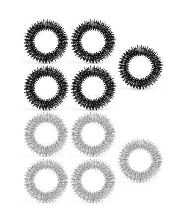 10 pieces acupressure ring finger massage ring anti -stress ring stainless steel acupressure ring massage rings for finger wrist osteoarthritis promotion of blood circulation wellness massage for relaxation
