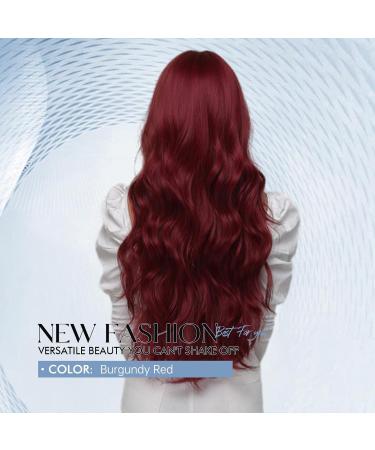 Long Natural Wave Red Wigs for Women | Cosplay Party Synthetic Hair Wigs with Bangs - Shop Internationally! - Buy Online on GoSupps.com