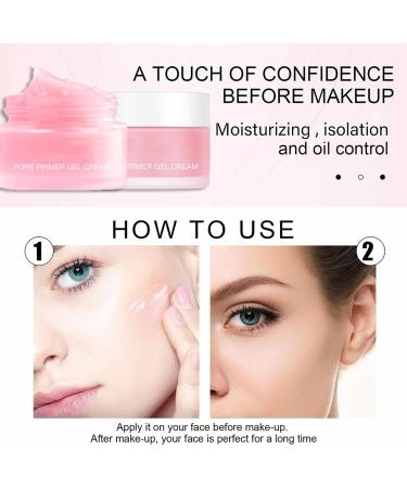 Invisible Pore Face Primer - Moisturizing Gel Cream for Matte, Smooth Skin - Oil Control and Radiance Boost - 2PCS Set - Buy Online on GoSupps.com
