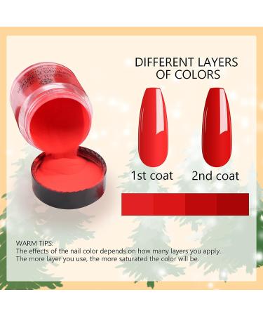 Saviland Dip Powder Nail Kit - 10 Christmas Colors Set | Glitter Gold Red Black White French Manicure | Base Top Coat Activator Brush | No Nail Lamp Needed | Nail Art Gift - Buy Online on GoSupps.com
