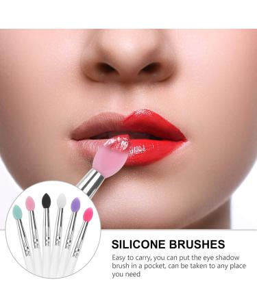 Beavorty Silicone Lip Scrubber 12 Pcs Eye Shadow Brush Eyeshadow Makeup Brush Eye Blending Brush Smudger Make up Applicator - Buy Online on GoSupps.com