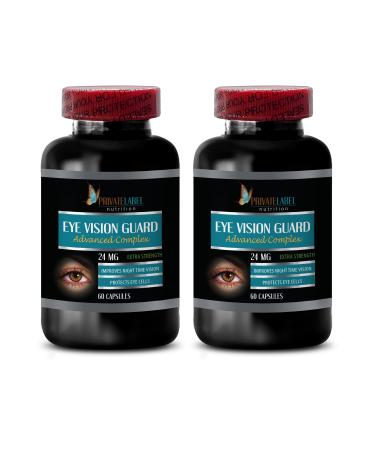 Eye Supplements Lutein - Eye Vision Guard 24 MG - Advanced Eye Complex - Lutein for Eyes Vision Support Complex Vitamin A Grape Seed Extract Vision Pills for Eyes Over 50 2 Bottles 120 Capsules