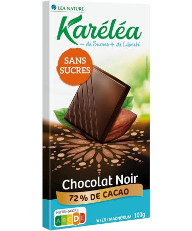 Kar l a - Chocolat Noir 72% cacao - Sans Sucre - 100 g - Lot de 6 - Buy Online on GoSupps.com