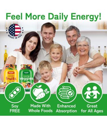 Kwala Nutrition Fruit and Vegetable Supplements - 2 Pack - 100% Whole Fruits and Veggies - High Absorption - Soy Free - Made in USA - Buy Online on GoSupps.com